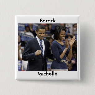 Barack y botón de Michelle Obama
