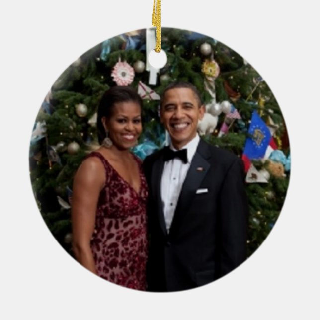 Barack y Michelle 2010 - Ornamento (Atrás)