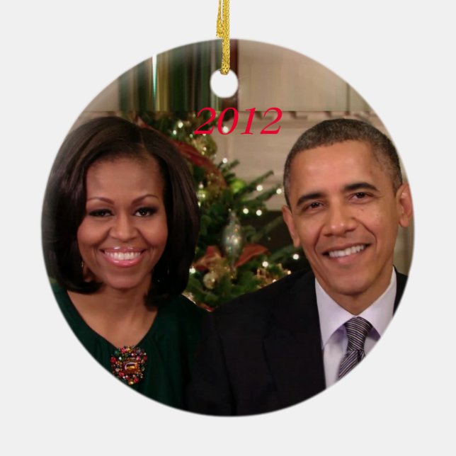 Barack y Michelle 2012 - Ornamento (Atrás)
