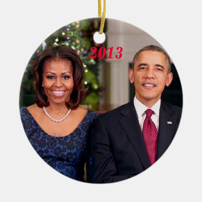 Barack y Michelle 2013 - ornamento (Frente)