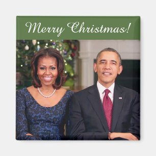 Barack y Michelle 2013WA - imán del navidad