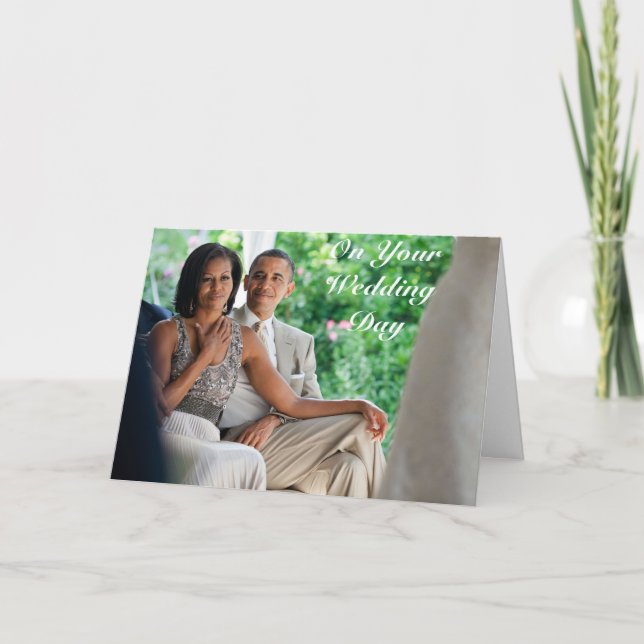 Barack y Michelle Boda - Tarjeta (Anverso)