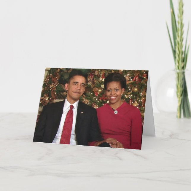 Barack y tarjeta de Michelle 2009WA-Greeting (Anverso)