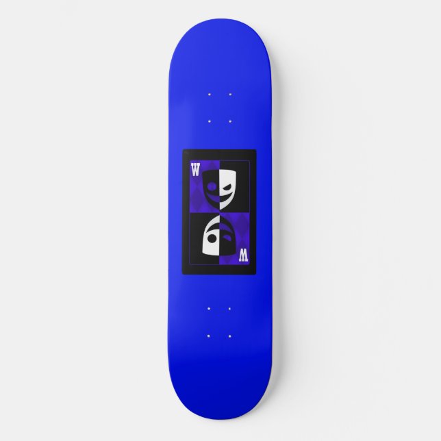 Baraja Azul de Comodines Tabla de Skateboard (Anverso)