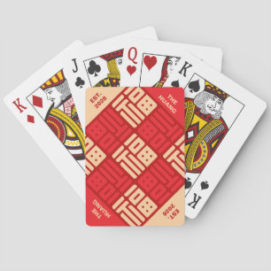 Baraja De Cartas "福" de bendición chino personalizado