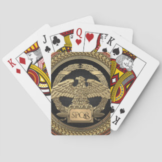 Baraja De Cartas [100] Águila imperial romana dorada sobre medallón