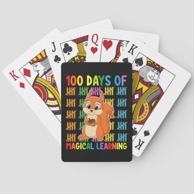 Baraja De Cartas 100 Días De Escuela De Aprendizaje Mágico (Reverso)