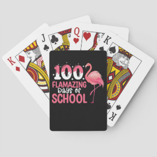 Baraja De Cartas 100 días de flamación en la escuela de Flamingo