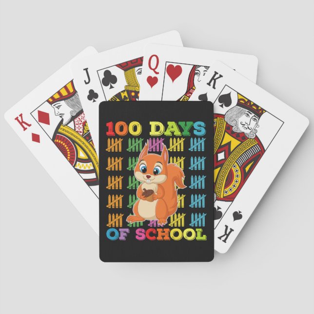 Baraja De Cartas 100 Días De Maestra De Escapada Escolar (Reverso)