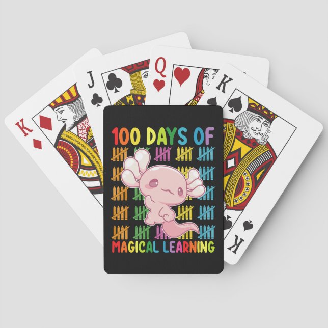 Baraja De Cartas 100 Días De Magical Learning Axolotl School (Reverso)