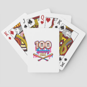 Baraja De Cartas 100 Días Escurridizos de Escuela Beisbol Niños Peq