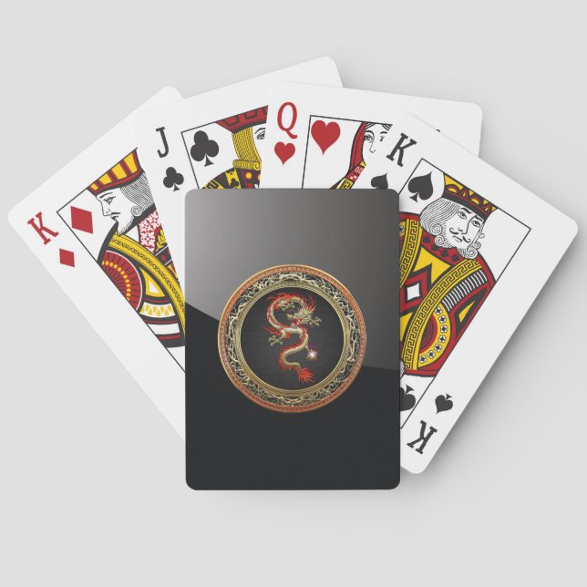 Baraja De Cartas [100] Dragón chino de oro Fucanglong (Reverso)