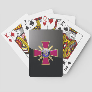 Baraja De Cartas [100] Emblema de las fuerzas terrestres ucranianas