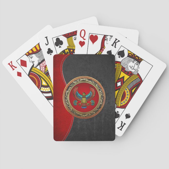 Baraja De Cartas [100] Tesoro: Halcón Egipcio (Reverso)