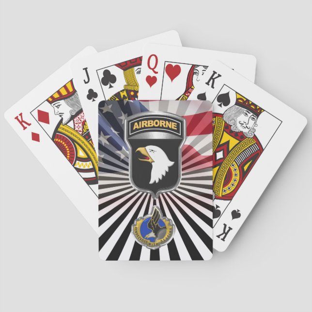 Baraja De Cartas 101ª División Aérea Rakkasans Parche (Reverso)