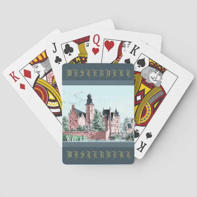 Baraja De Cartas 1729 A. de Haen Dutch Kasteel WESTERVELT (Reverso)