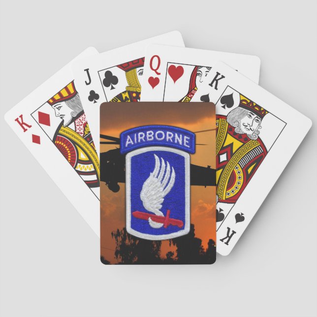 Baraja De Cartas 173.ª brigada aerotransportada ABN BDE vietnam vet (Reverso)