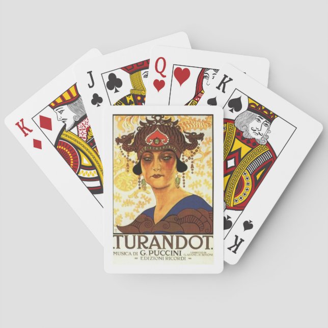 Baraja De Cartas 1926 Poster - Turandot de Puccini (Reverso)