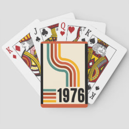 Baraja De Cartas 1976 Retro Stripes Vintage 50 cumpleaños