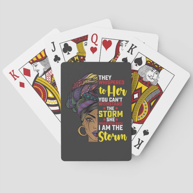 Baraja De Cartas 19 De Junio Soy La Tormenta Melanin Chica Negro (Reverso)