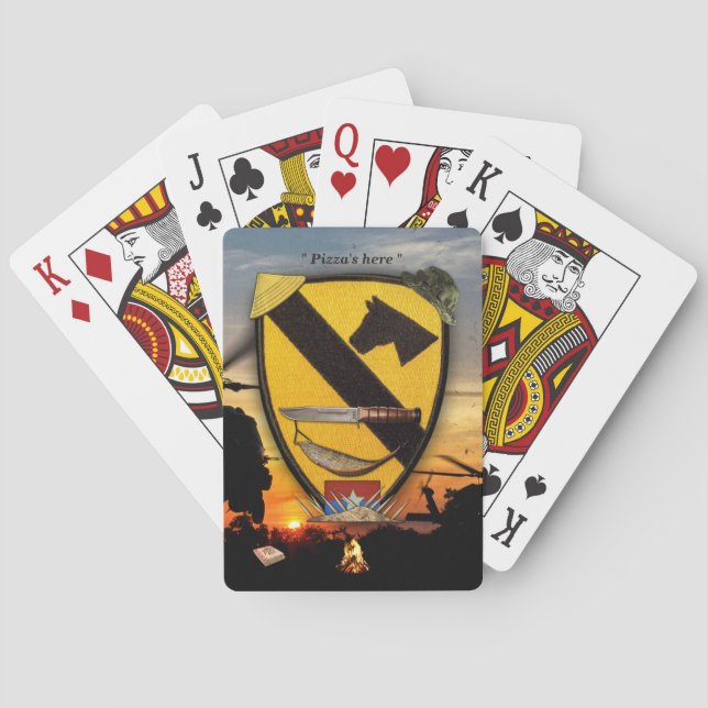 Baraja De Cartas 1.ª caballería de caballería LRRP veteranos de Vie (Reverso)