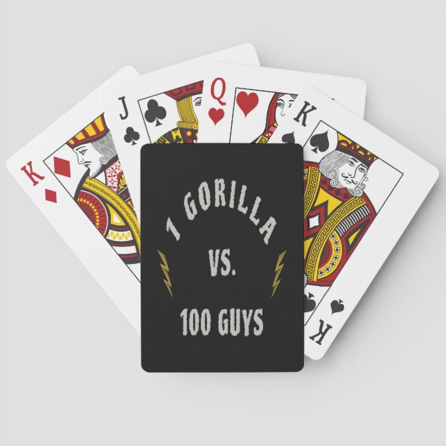 Baraja De Cartas 1 Gorilla vs. 100 Guys (Reverso)