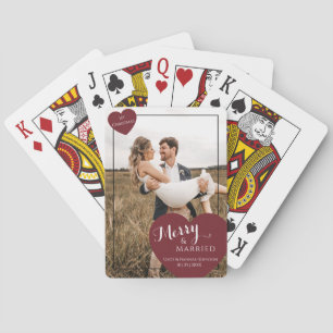 Baraja De Cartas 1er Pareja Navidad Alegre Casados Moderna Elegante