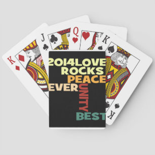Baraja De Cartas 2014 Love Rocks Peace Art Print