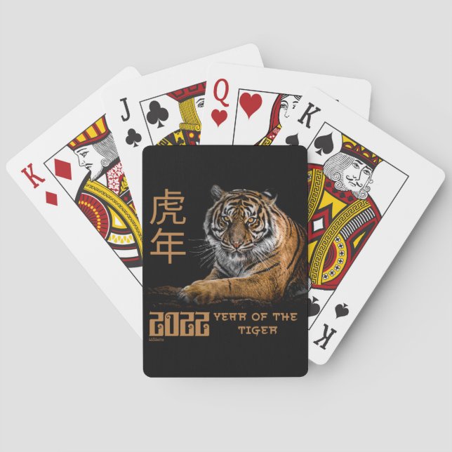 Baraja De Cartas 2022 AÑO DEL regalo de Año Nuevo TIGER chino   (Reverso)