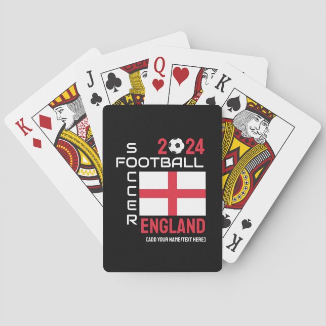 Baraja De Cartas 2024 INGLATERRA Soccer Custom Name (Nombre persona (Reverso)