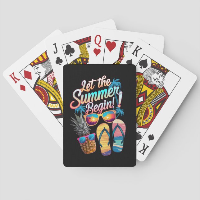 Baraja De Cartas 2025 Deja que comience el verano Vacaciones de ver (Reverso)