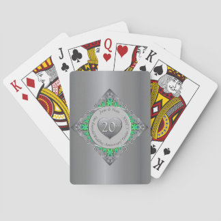 Baraja De Cartas 20.º Aniversario del Boda Esmeralda