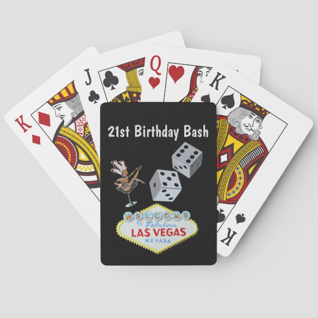 Baraja De Cartas 21st Birthday Bash Las Vegas (Reverso)