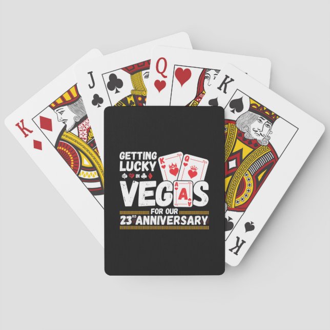 Baraja De Cartas 23rd Wedding Anniversary - Couples Las Vegas Trip (Reverso)