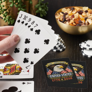 Baraja De Cartas 250 Aniversario USA 4 de julio Patriótico