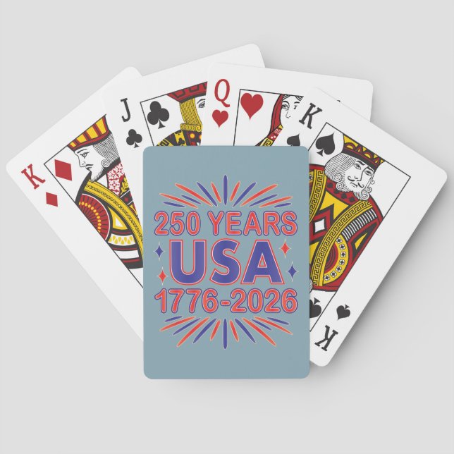 Baraja De Cartas 250 años EE.UU. | 1776-2026 Semiquincentenario (Reverso)