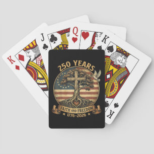 Baraja De Cartas 250 Años Fe y Libertad Cristiana EE. UU. 250 Anive