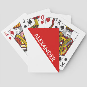 Baraja De Cartas 2 Audaces Triángulos DIY BG Blanco Rojo