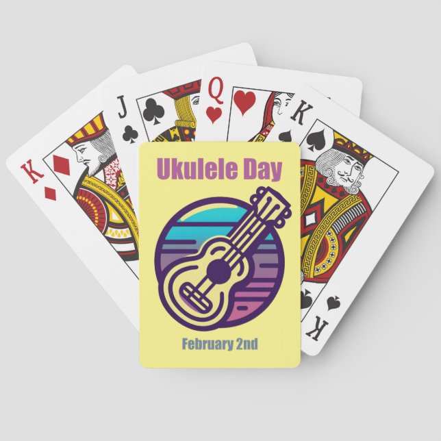 Baraja De Cartas 2 feb. - Día de Ukulele (Reverso)