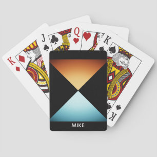 Baraja De Cartas 2 Triángulos Diseño geométrico, nombre o mensaje
