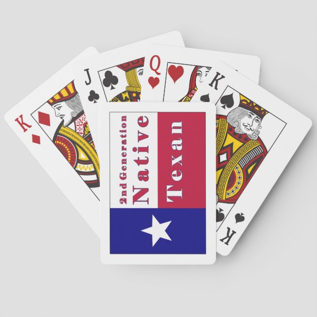 Baraja De Cartas 2nd Generation Native Texan Flag (Reverso)