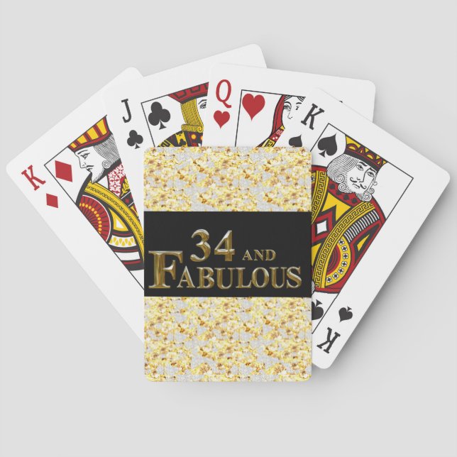 Baraja De Cartas 34º Cumpleaños (Reverso)