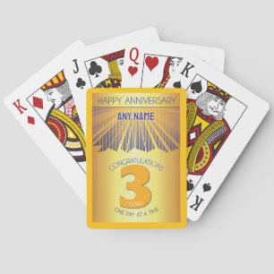 Baraja De Cartas 3 Años   Golden Ray 12 Pasos NOMBRE PERSONALIZADO