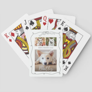 Baraja De Cartas 3 Fotos Perro Gris Garabatos Blanco Hijo Favorito