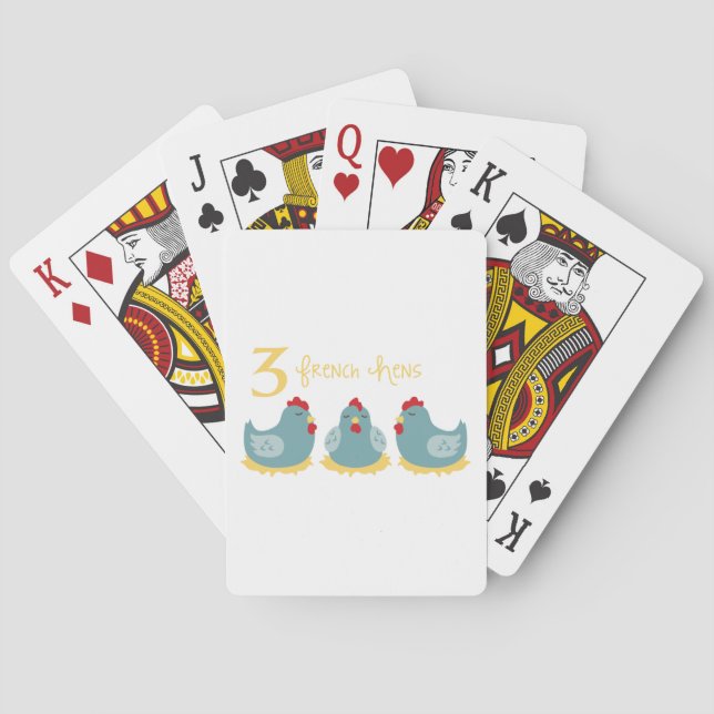 Baraja De Cartas 3 gallinas francesas (Reverso)