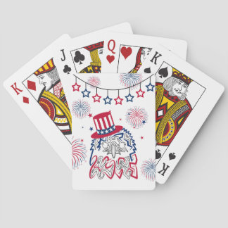 Baraja De Cartas 4 de julio Día de la Independencia Águila American