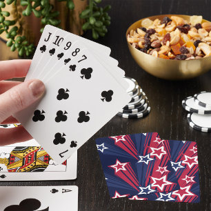 Baraja De Cartas 4 de julio Estrellas patrióticas rojo blanco y azu