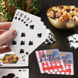 Baraja De Cartas 4 de julio Feliz cumpleaños América EE. UU. 250º