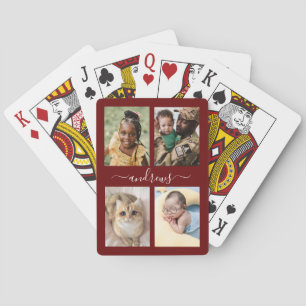 Baraja De Cartas 4 foto Tarjeta de reproducción personalizada en bl