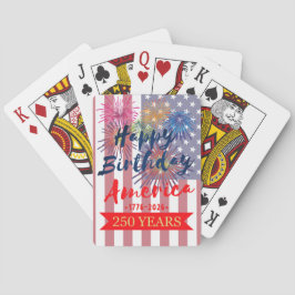 Baraja De Cartas 4th of July Happy Birthday America USA 250th